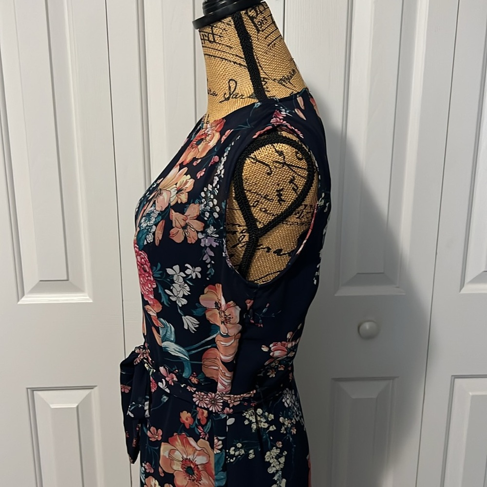 Roz & Ali Navy Floral Fit & Flare Dress - Picture 6 of 12